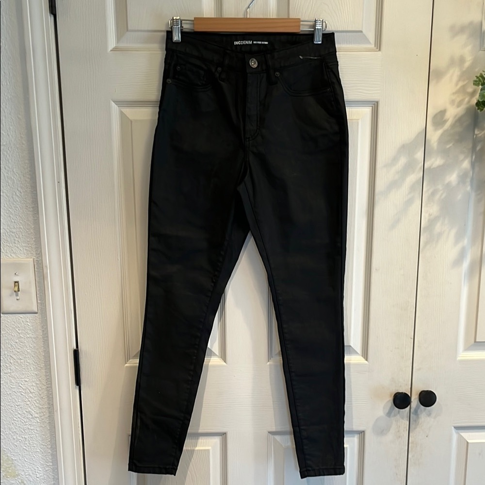 INC International Concepts Black Skinny High-Waisted Pants